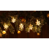 Kép 2/3 - Tracon X22056 karácsonyi fényfüzér, hópehely, fém, 90cm, 10LED, 3000K