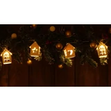Kép 2/4 - Tracon X22057 karácsonyi fényfüzér, ház ábrákkal, 1.35m, 10LED, 3000K