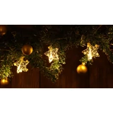 Kép 2/3 - Tracon X22059 karácsonyi fényfüzér, csillag, fém, 1.35m, 10LED, 3000K