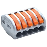 Kép 1/2 - Tracon csavar nélküli vezetékösszekötő, nyitható, 5 vezeték, 0.5-4mm2, 32A