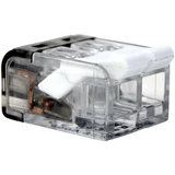 Kép 1/2 - Tracon csavar nélküli vezetékösszekötő, nyitható, átlátszó, 2 vezeték, 0.2-4mm2, 32A