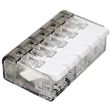 Kép 2/2 - Tracon csavar nélküli vezetékösszekötő, nyitható, átlátszó, 5 vezeték, 0.2-4mm2, 32A