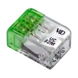 Kép 2/2 - Tracon csavar nélküli vezetékösszekötő, nyitható, átlátszó, 2 vezeték, 0.2-2.5mm2, 24A