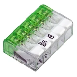 Kép 2/2 - Tracon csavar nélküli vezetékösszekötő, nyitható, átlátszó, 5 vezeték, 0.2-2.5mm2, 24A
