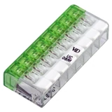 Kép 2/2 - Tracon csavar nélküli vezetékösszekötő, nyitható, átlátszó, 8 vezeték, 0.2-2.5mm2, 24A