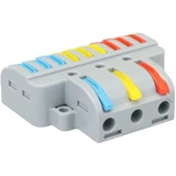 Kép 2/2 - Tracon többpólusú csavar nélküli vezetékösszekötő, nyitható, 12 vezeték, 0.5-4mm2, 32A