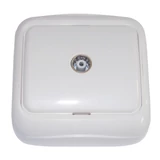 Kép 1/2 - Falon kívüli TV csatlakozó (tapétakapcsoló), 9.5mm