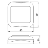 Kép 2/2 - Falon kívüli TV csatlakozó (tapétakapcsoló), 9.5mm