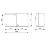 Kép 2/2 - Falon kívüli váltókapcsoló+csatlakozóaljzat, 16A/250VAC, IP54