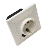 Kép 2/3 - Süllyesztett csatlakozóaljzat USB töltővel, 1×16A/250VAC, 2P+E, USB:5V,2100mA