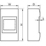 Kép 2/2 - Falon kívüli elosztódoboz, ajtó nélkül, 1x1 modul, IP40