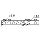 Kép 4/4 - Falon kívüli elosztódoboz, füstszínű ajtóval, N/PE sínnel, 1×8 modul, IP40