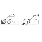 Kép 4/4 - Süllyesztett elosztódoboz, füstszínű ajtóval, N/PE sínnel, 2×12 modul, IP40