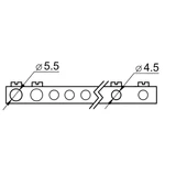 Kép 4/4 - Süllyesztett elosztódoboz, füstszínű ajtóval, N/PE sínnel, 1×8 modul, IP40