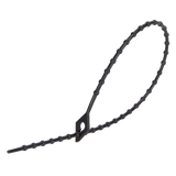 Kép 2/2 - Tracon gyöngyös nyitható kábelkötegelő, 100x1.2mm, fekete