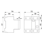 Kép 2/2 - Áram-védőkapcsoló, 4 pólusú, 40A