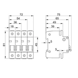 Kép 2/2 - Kismegszakító, 3 pólus, B karakterisztika, 25A