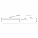 Kép 2/3 - Tramontina Professional alumínium serpenyő, kerámia bevonat, 28cm, 3.1L