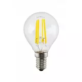 Kép 1/3 - UltraTech filament gömb LED izzó, meleg fehér, E14, 4W, 470lm