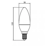 Kép 2/3 - UltraTech LED gyertya izzó, E14, 5.3W, 4000K, 500lm