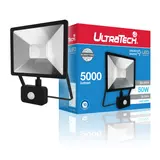 Kép 2/4 - UltraTech LED reflektor, hideg fehér, mozgásérzélekő, 10m, 50W, 5000lm