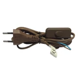 Kép 1/2 - UltraTech zsinórközi kapcsoló, vezetékkel, 250V, 2.5A, 2.5m, barna