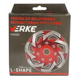 Kép 2/3 - Verke V44205 betoncsiszoló gyémánttárcsa 125mm (L alakú)