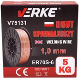 Kép 2/2 - Verke hegesztő huzal, réz bevonat, CO CO2, 1.mm, 5kg