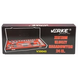 Kép 8/8 - Verke V39045 24 részes 1/2˝-os kézi dugókulcs készlet