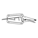 Kép 2/2 - Würth kapcsos szorítófogó, C forma 280mm