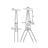 Kép 2/5 - Würth műszerész fogó, csőrös 200mm