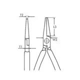 Kép 2/3 - Würth VDE lapos fogó, hajlított 200mm