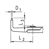 Kép 2/5 - Würth hajlított zégerfogó, D alak 12-25mm