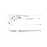 Kép 2/2 - Würth vízpumpafogó, állítható 10-40mm