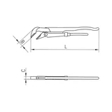 Kép 2/4 - Würth sarokcsőfogó, 2&quot; 570mm