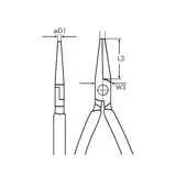 Kép 2/3 - Würth zégerfogó, csúszásmentes nyéllel 160mm