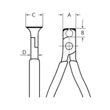 Kép 2/3 - Würth homlokcsípőfogó, csúszásmentes nyéllel 160mm