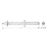 Kép 2/2 - Würth hegyesvéső 7256, 400mm