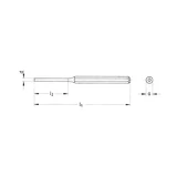 Kép 2/2 - Würth csapszegkiütő 6450, C alakú 2,5x150mm