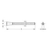 Kép 2/2 - Würth villanyszerelő véső 8x200mm