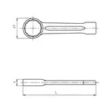 Kép 2/3 - Würth csillag ütőkulcs, egyenes 27mm