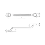 Kép 2/2 - Würth csillagkulcs, hajlított 3/8&quot;x7/16&quot;