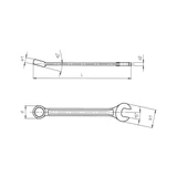 Kép 2/2 - Würth csillag-villáskulcs, extra hosszú 11/32"