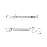 Kép 2/3 - Würth csillag-villáskulcs, extra hosszú 24mm