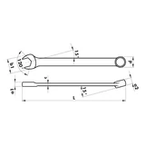 Kép 2/2 - Würth csillag-villáskulcs, ultrakeskeny 19mm