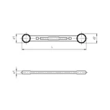 Kép 2/2 - Würth csillagkulcs, egyenes 10x11mm