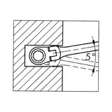 Kép 3/4 - Würth racsnis csillag-villáskulcs, csuklós 14mm