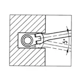 Kép 3/4 - Würth racsnis csillag-villáskulcs, flexibilis 5/16&quot;