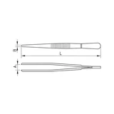 Kép 4/5 - Würth precíziós szerelőcsipesz, keskeny egyenes 120mm