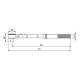 Kép 2/2 - Würth csuklós fejű racsnis kulcs, teleszkópos 3/8&quot; 251-365mm